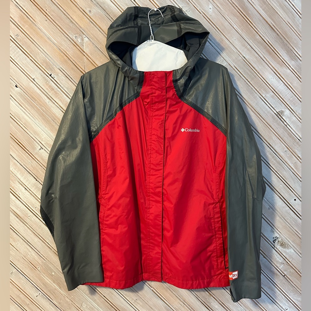 Columbia Men's Red & Gray Waterproof Raincoat Sportwear